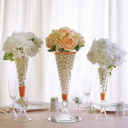 4 pcs Trumpet Glass Wedding Vases - Clear