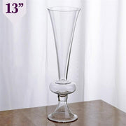 4 pcs Trumpet Glass Wedding Vases - Clear