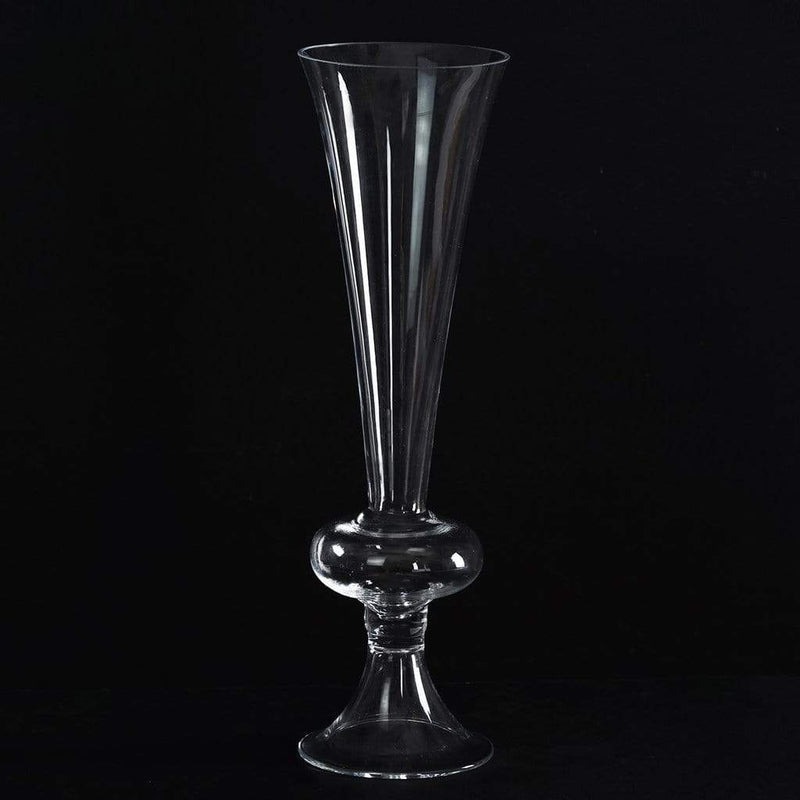 4 pcs Trumpet Glass Wedding Vases - Clear