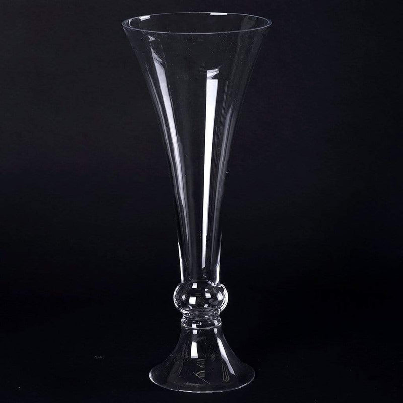 4 pcs Trumpet Glass Wedding Vases - Clear