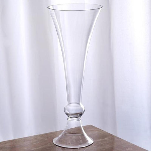 4 pcs Trumpet Glass Wedding Vases - Clear VASE_A11