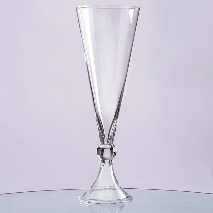 4 pcs Trumpet Glass Wedding Vases - Clear VASE_A16
