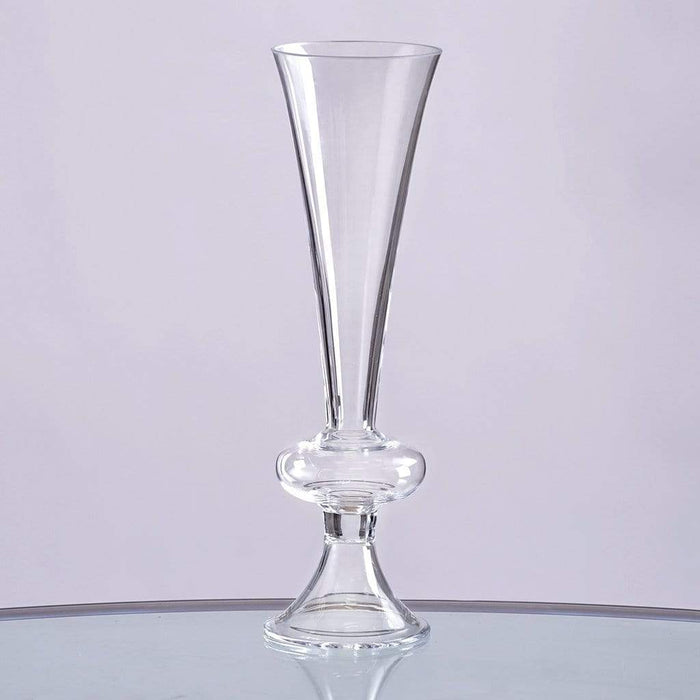 4 pcs Trumpet Glass Wedding Vases - Clear VASE_A18