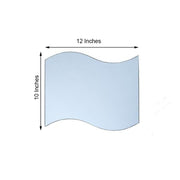 4 pcs Wave Shaped Mirrors Centerpieces MIRR_WAVE