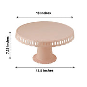 4 Plastic 13" Dessert Pedestals Round Cupcake Stands with Scalloped Edges