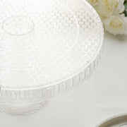 4 Plastic 13" Dessert Pedestals Round Cupcake Stands with Scalloped Edges