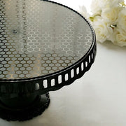 4 Plastic 13" Dessert Pedestals Round Cupcake Stands with Scalloped Edges