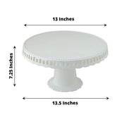 4 Plastic 13" Dessert Pedestals Round Cupcake Stands with Scalloped Edges