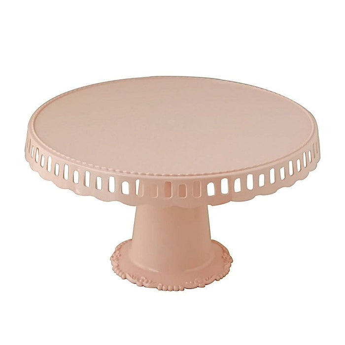 4 Plastic 13" Dessert Pedestals Round Cupcake Stands with Scalloped Edges CAKE_PLST_R007_046
