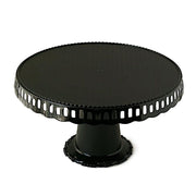 4 Plastic 13" Dessert Pedestals Round Cupcake Stands with Scalloped Edges CAKE_PLST_R007_BLK