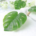 4 Plastic Tropical Monstera Leaf Napkin Rings - Green and Natural NAP_RING31_GRN