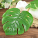 4 Plastic Tropical Monstera Leaf Napkin Rings - Green and Natural NAP_RING31_GRN