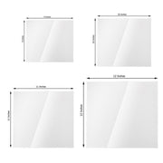 4 Plexiglass Sheets Square Acrylic Sign Boards Set