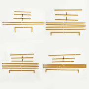 4 Rectangular Metal Floral Display Frame Wedding Arch Backdrop Stand Set - Gold IRON_STND05A_SET_GOLD