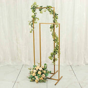 4 Rectangular Metal Floral Display Frame Wedding Arch Backdrop Stand Set - Gold IRON_STND05A_SET_GOLD