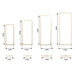 4 Rectangular Metal Floral Display Frame Wedding Arch Backdrop Stand Set - Gold IRON_STND05A_SET_GOLD