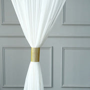 4 Rhinestone Mesh Curtain Tie Backs Velcro Drapery Holdbacks