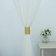 4 Rhinestone Mesh Curtain Tie Backs Velcro Drapery Holdbacks