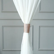 4 Rhinestone Mesh Curtain Tie Backs Velcro Drapery Holdbacks