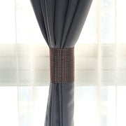 4 Rhinestone Mesh Curtain Tie Backs Velcro Drapery Holdbacks