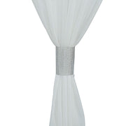 4 Rhinestone Mesh Curtain Tie Backs Velcro Drapery Holdbacks