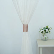 4 Rhinestone Mesh Curtain Tie Backs Velcro Drapery Holdbacks