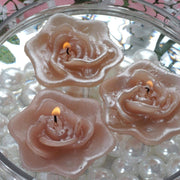 4 Roses Flowers Floating Candles for Wedding Centerpieces
