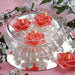 4 Roses Flowers Floating Candles for Wedding Centerpieces
