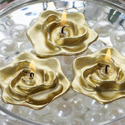 4 Roses Flowers Floating Candles for Wedding Centerpieces