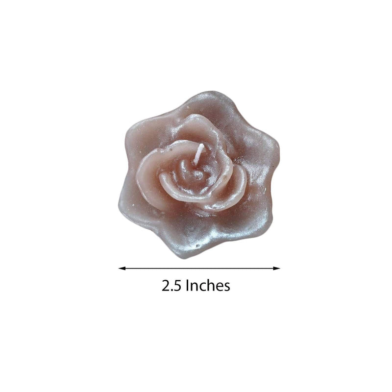 4 Roses Flowers Floating Candles for Wedding Centerpieces