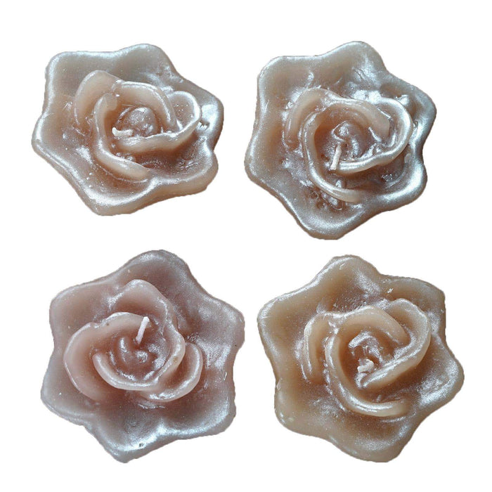 4 Roses Flowers Floating Candles for Wedding Centerpieces CAND_LR_046