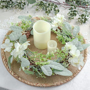 4 Round 15" Burlap Jute Placemats with Braided Rim - Natural PLMAT_JUTE01_NAT