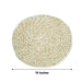 4 Round 15" Corn Husk Woven Placemats Rustic Tablemats - Natural PLMAT_JUTE02_NAT