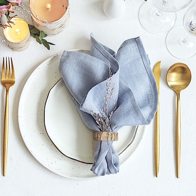 4 Round 3" Birch Wood Slices Napkin Rings - Natural NAP_RING36_NAT