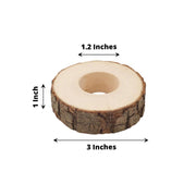 4 Round 3" Birch Wood Slices Napkin Rings - Natural NAP_RING36_NAT