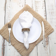 4 Round 3" Birch Wood Slices Napkin Rings - Natural NAP_RING36_NAT