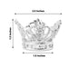 4 Round Metal Crown with Rhinestones Napkin Rings