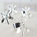 4 Round Metal Napkin Rings with Fork Knife Spoon Design