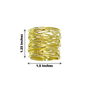 4 Round Metal Wire Napkin Rings - Gold NAP_RING22_GOLD