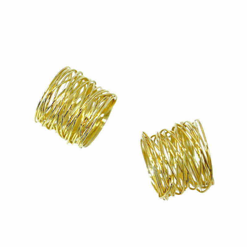 4 Round Metal Wire Napkin Rings - Gold NAP_RING22_GOLD