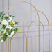 4 Round Top Metal Floral Display Frame Wedding Backdrop Stand Set - Gold IRON_STND06_SET_GOLD