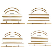 4 Round Top Metal Floral Display Frame Wedding Backdrop Stand Set - Gold IRON_STND06_SET_GOLD