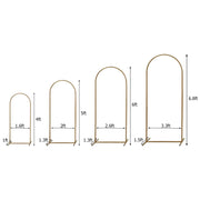 4 Round Top Metal Floral Display Frame Wedding Backdrop Stand Set - Gold IRON_STND06_SET_GOLD