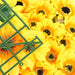4 Silk Sunflower Artificial Flower Wall Backdrop Panels - Yellow ARTI_5064_SUN