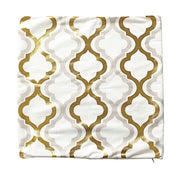 4 Square 18" x 18" Velvet Throw Pillow Covers with Gold Geometric Print