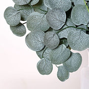 4 Stems 25" Silk Eucalyptus Leaves Artificial Greenery - Frosted Green ARTI_GRN_14_01