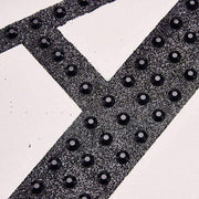 4" tall Letter Self-Adhesive Rhinestones Gem Sticker - Black