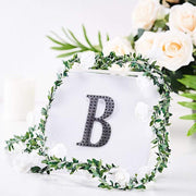 4" tall Letter Self-Adhesive Rhinestones Gem Sticker - Black