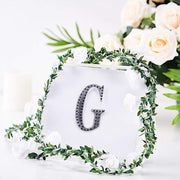 4" tall Letter Self-Adhesive Rhinestones Gem Sticker - Black