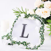 4" tall Letter Self-Adhesive Rhinestones Gem Sticker - Black